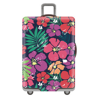 Tropical Leaf Print Hard Shell Luggage Bowlift