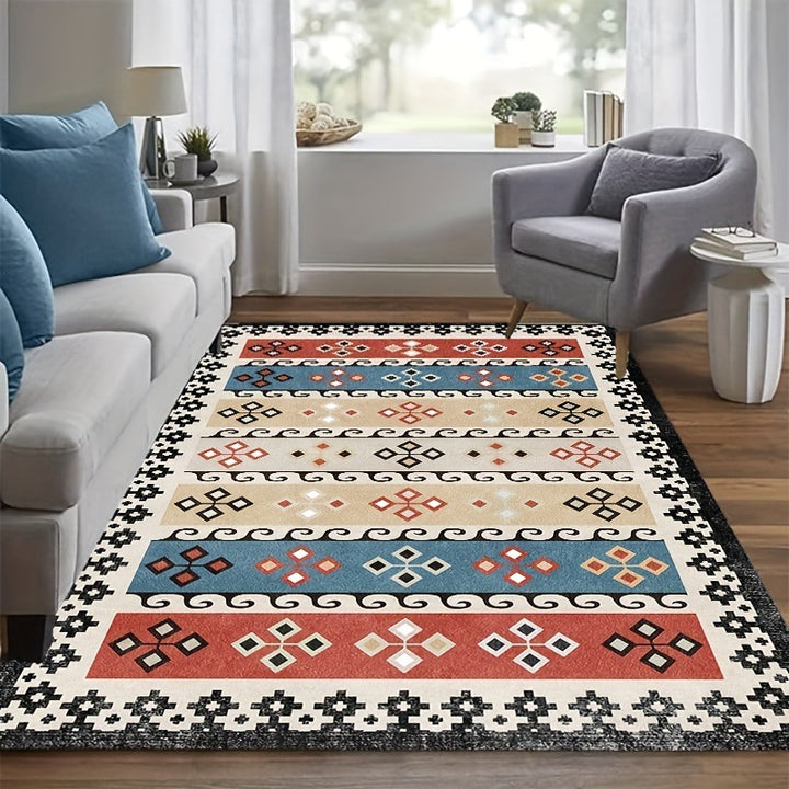 Geometric Tribal Pattern Area Rug