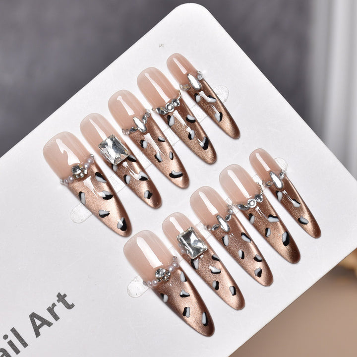 Decorative Stiletto Press-On Nail Extensions Bowlift