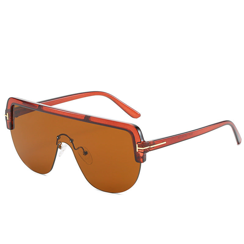 Contemporary Full-Frame Shield Sunglasses Bowlift