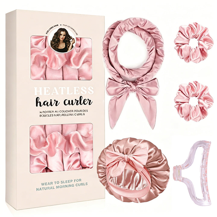 Satin Heatless Hair Curling Set