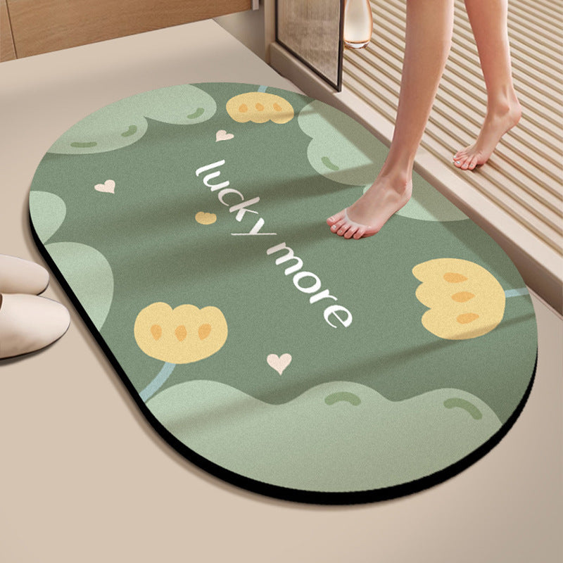 Absorbent Bathroom Floor Mat Bowlift