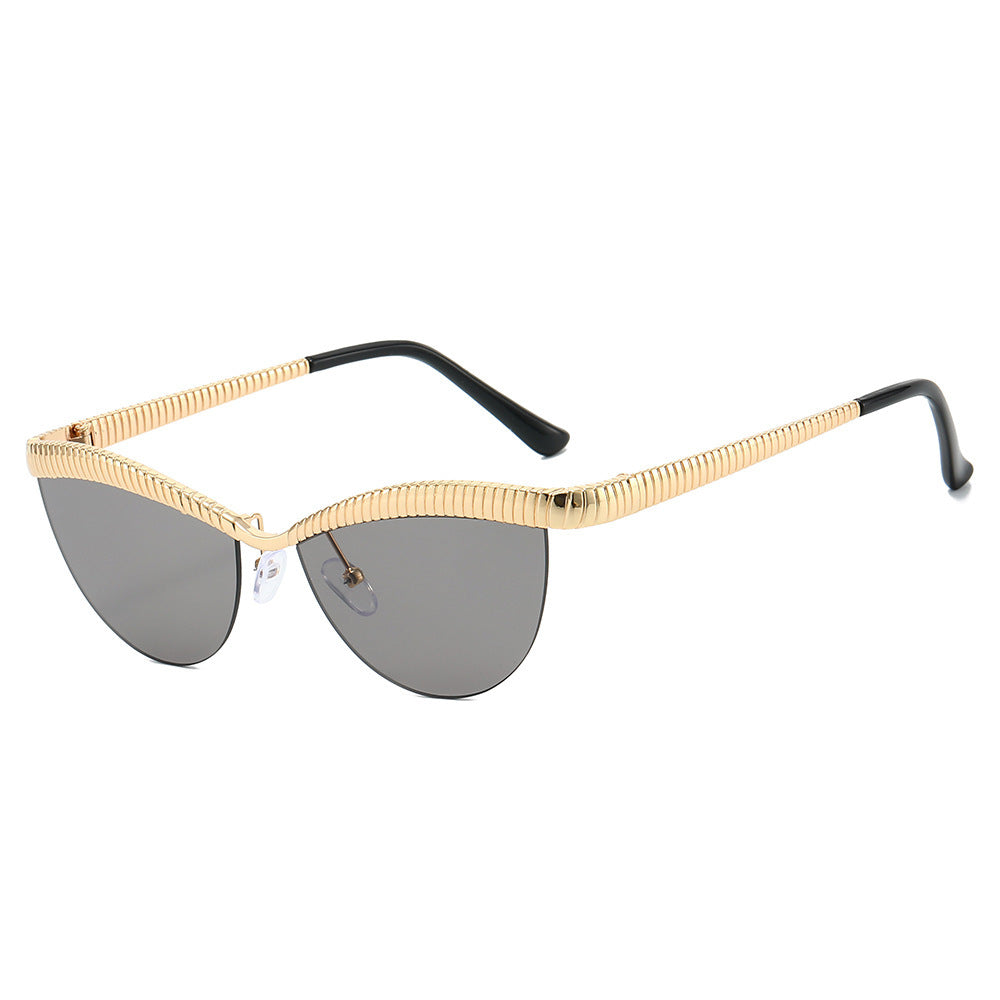 Women Designer Sunglasses with unique, curved frame Bowlift