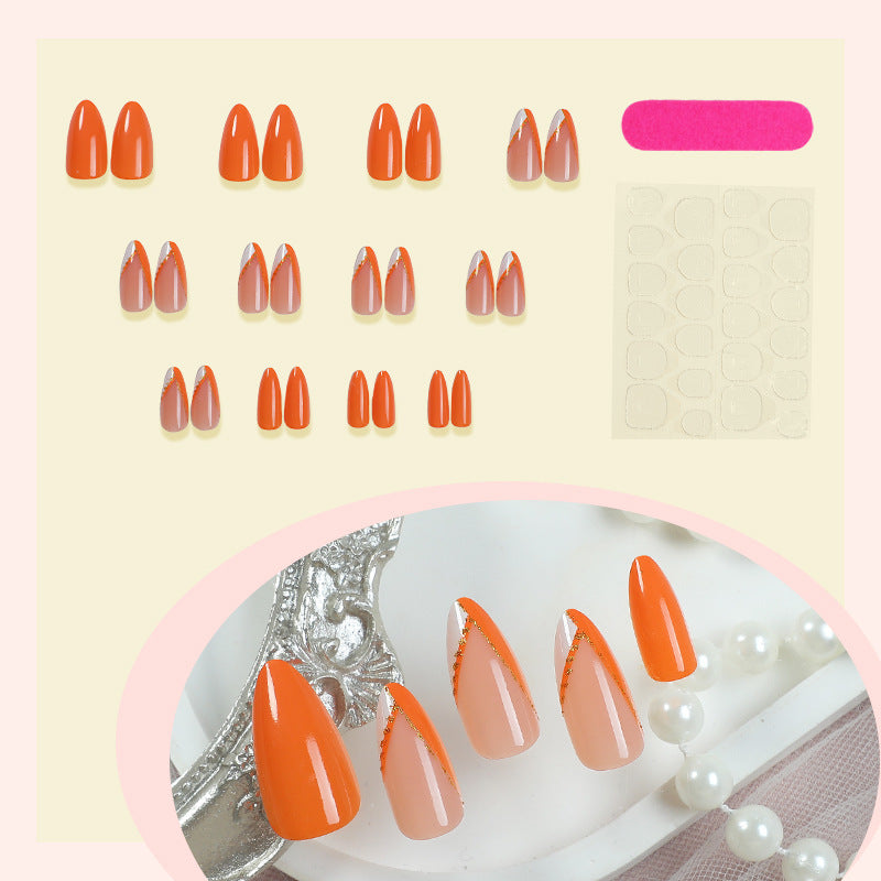 Nail set with elegant matte finish and golden accents Bowlift
