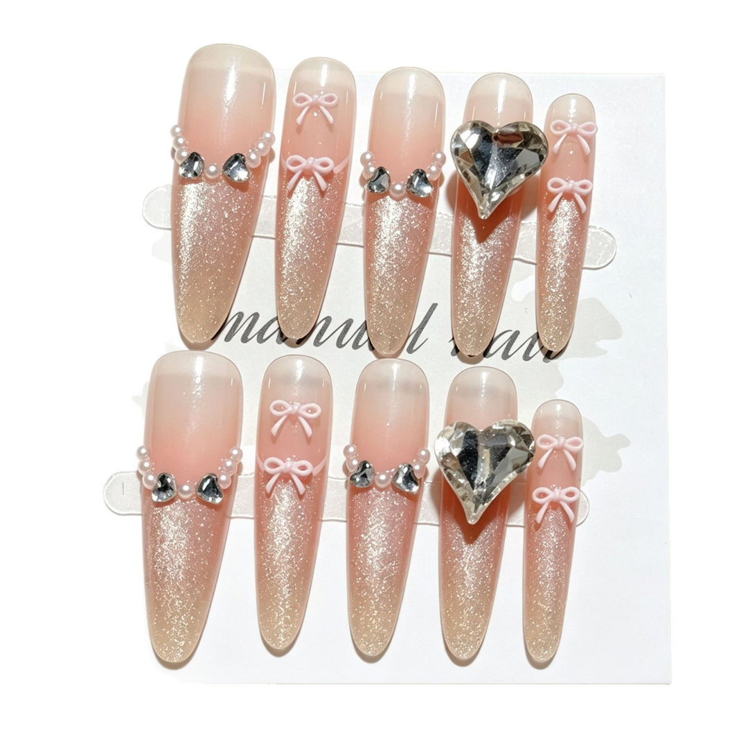 Decorative Rhinestone Nail Art Tips Bowlift