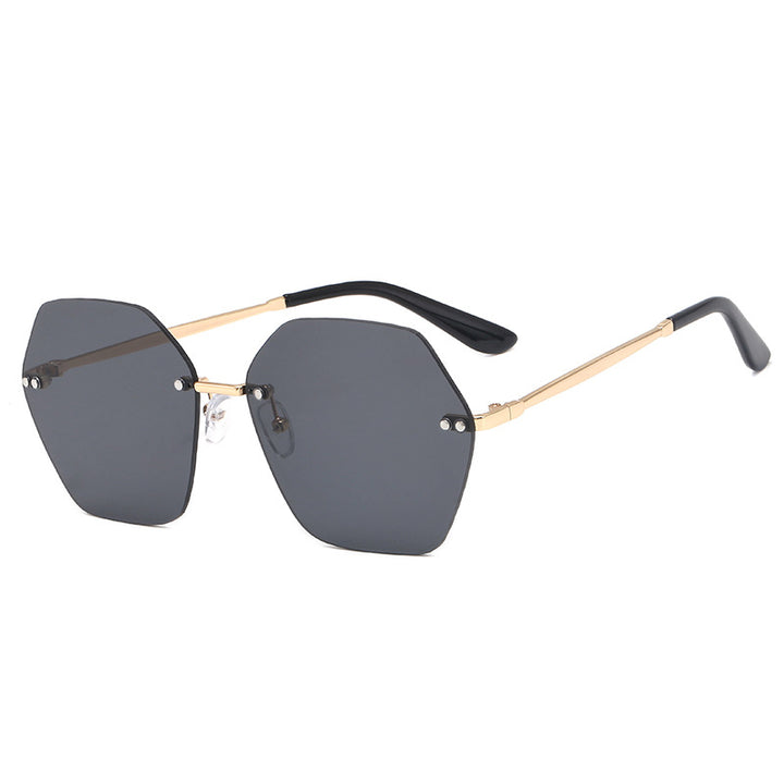 Women's hexagonal sunglasses with elegant metal frame Bowlift