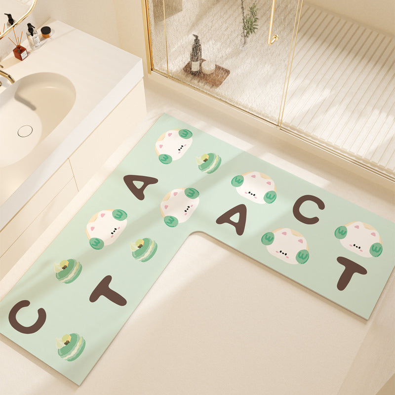 Non-Slip Colorful Bathroom Mat Bowlift