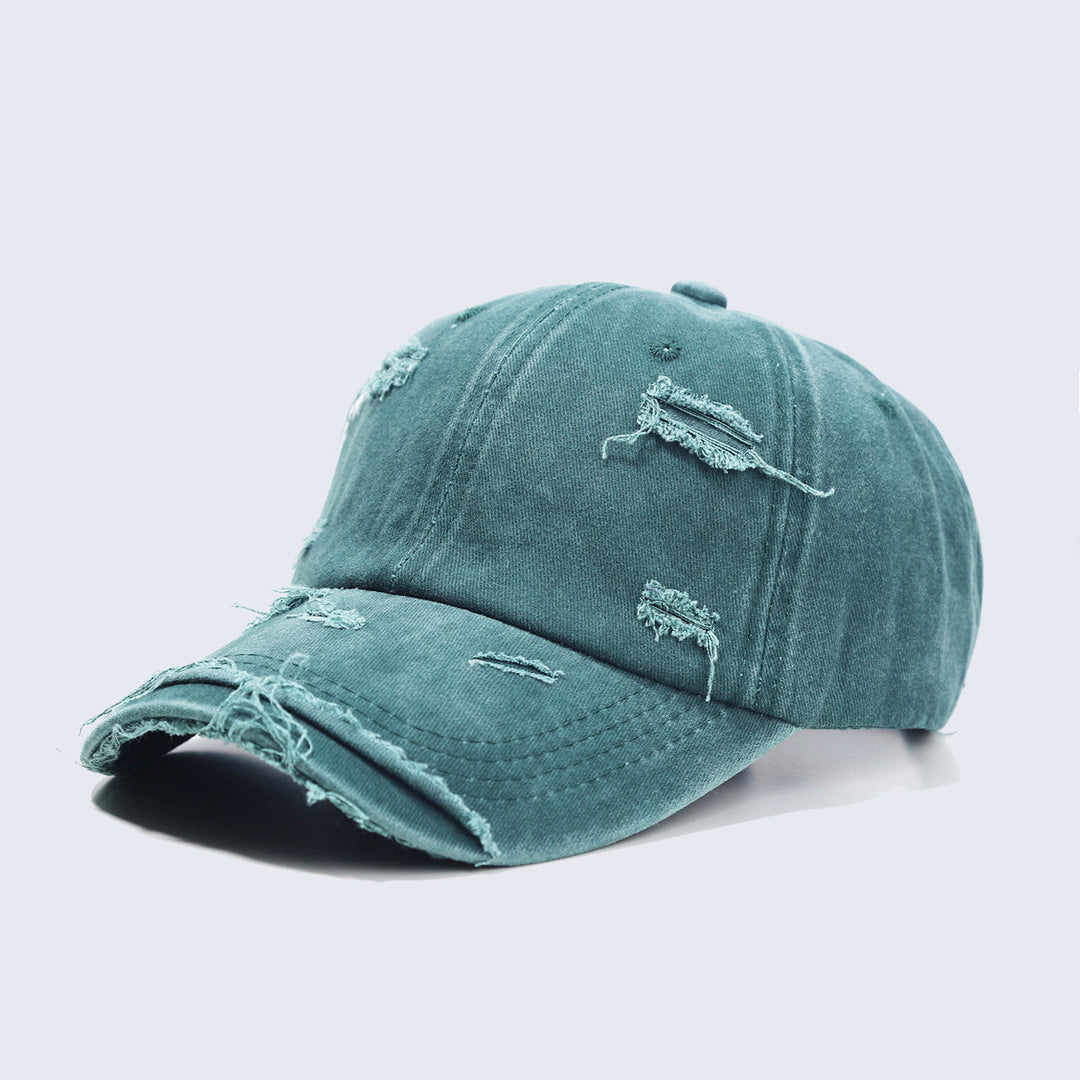 Women's washed baseball cap with destroyed look Bowlift