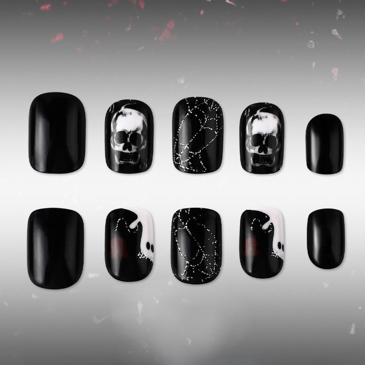Halloween-Themed Press-On Nail Art Set Bowlift 1787542718
