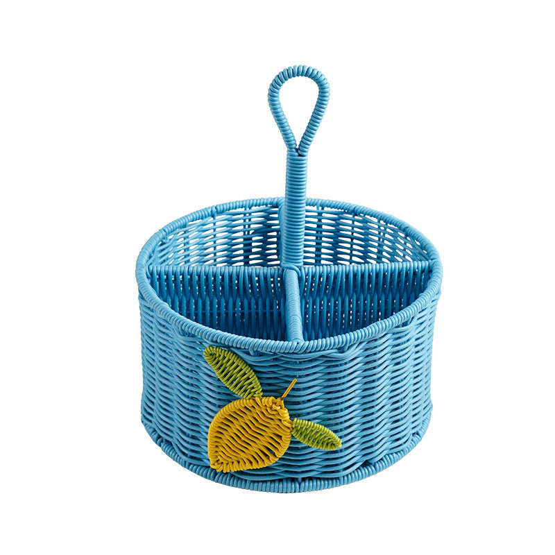 Handcrafted Woven Storage Basket with Handle Bowlift