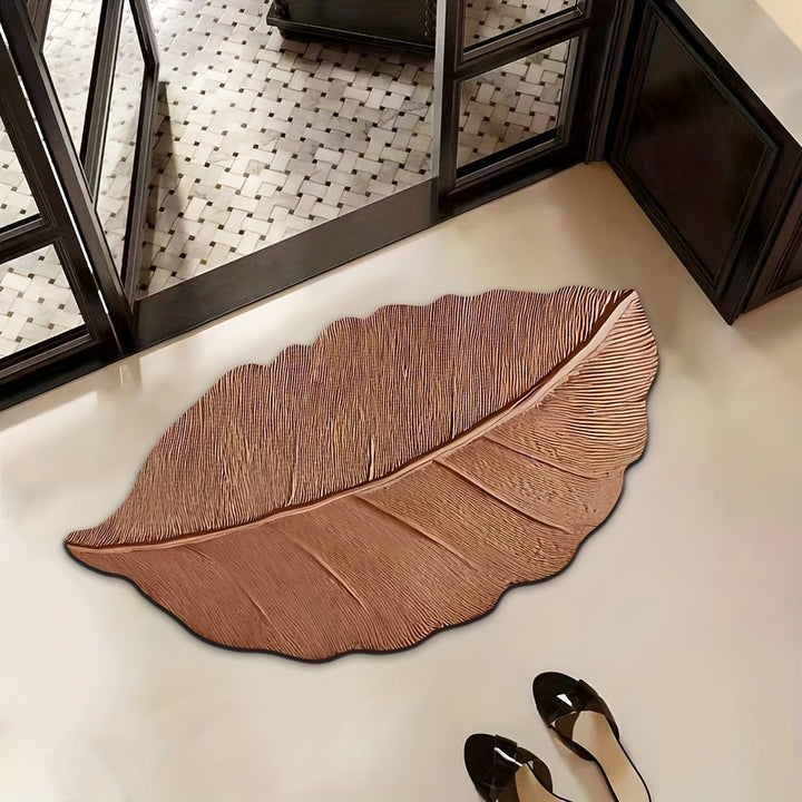 Leaf-Shaped Decorative Bath Mat