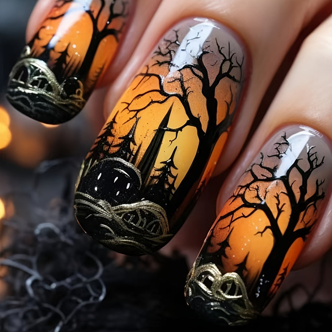 Dramatic Halloween-Themed Nail Art Bowlift