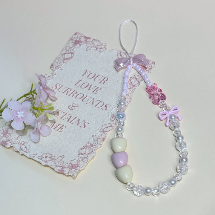 Beaded Charm Phone Strap Bowlift