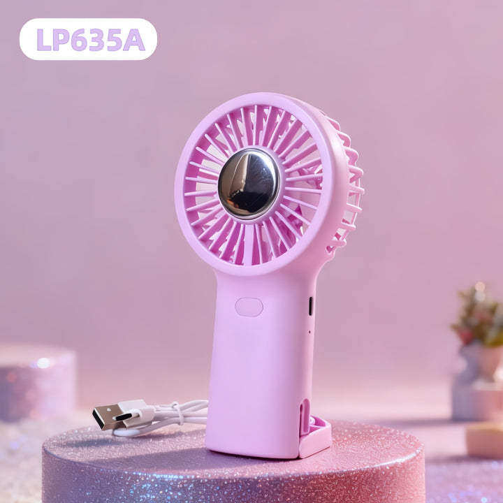 Ladies portable USB hand fan with hair protection function Bowlift