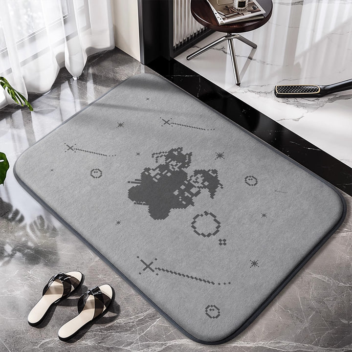 Non-slip bathroom rug with charming design Bowlift