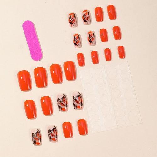 Artistic Floral Nail Art Design Bowlift