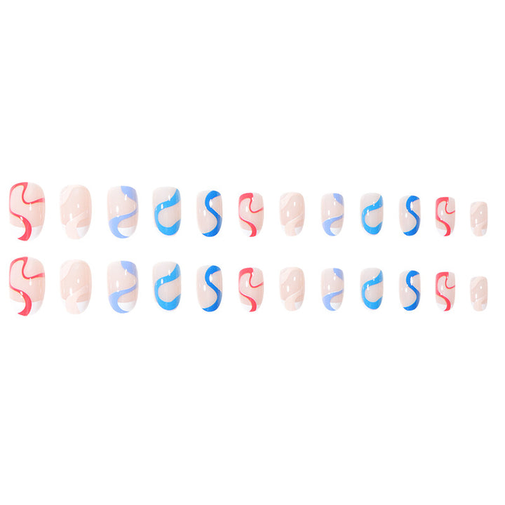 Artistic Abstract Press-On Nail Set Bowlift