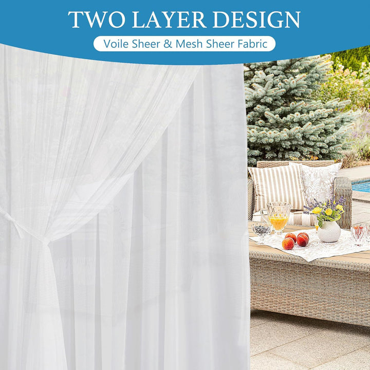 Elegant Sheer Curtain Panels with Rod Pocket Design Bowlift