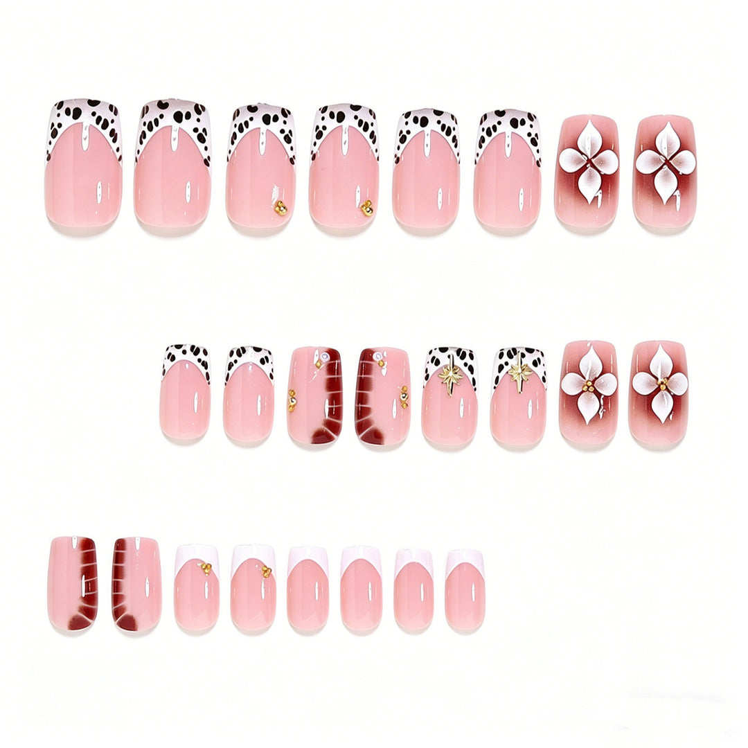Decorative 3D Floral Nail Art Bowlift