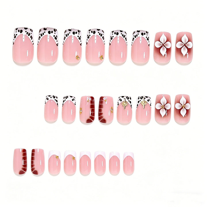 Decorative 3D Floral Nail Art Bowlift
