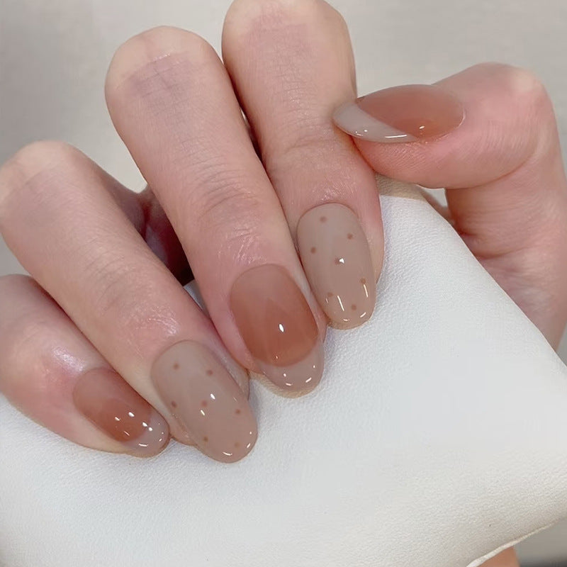 Natural Finish Press-On Nail Set Bowlift