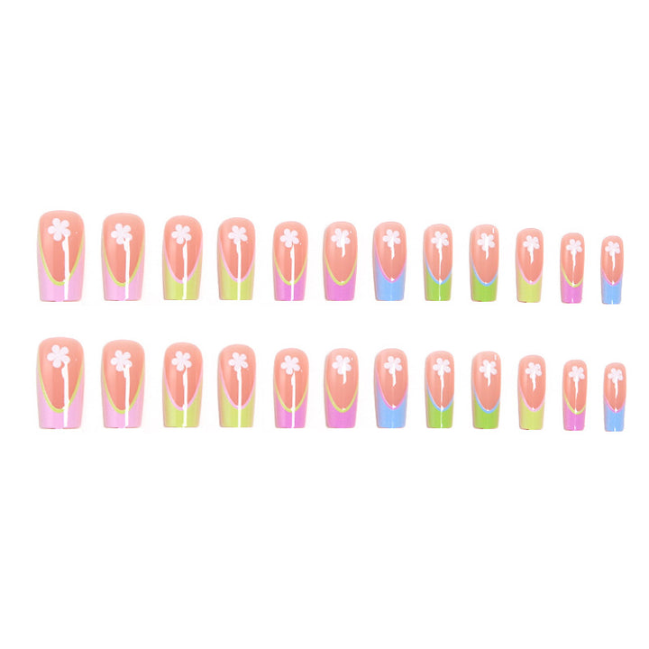 Artificial nails with floral designs Bowlift