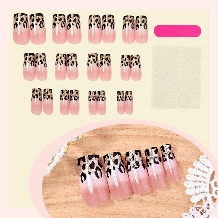 Stylish Leopard Print Press-On Nails Bowlift