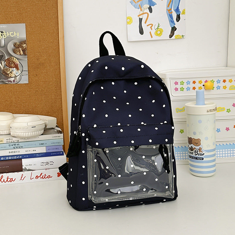 Stylish Polka Dot Patterned Backpack