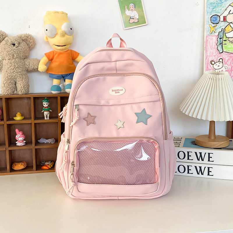 Trendy Star-Appliqué Backpack