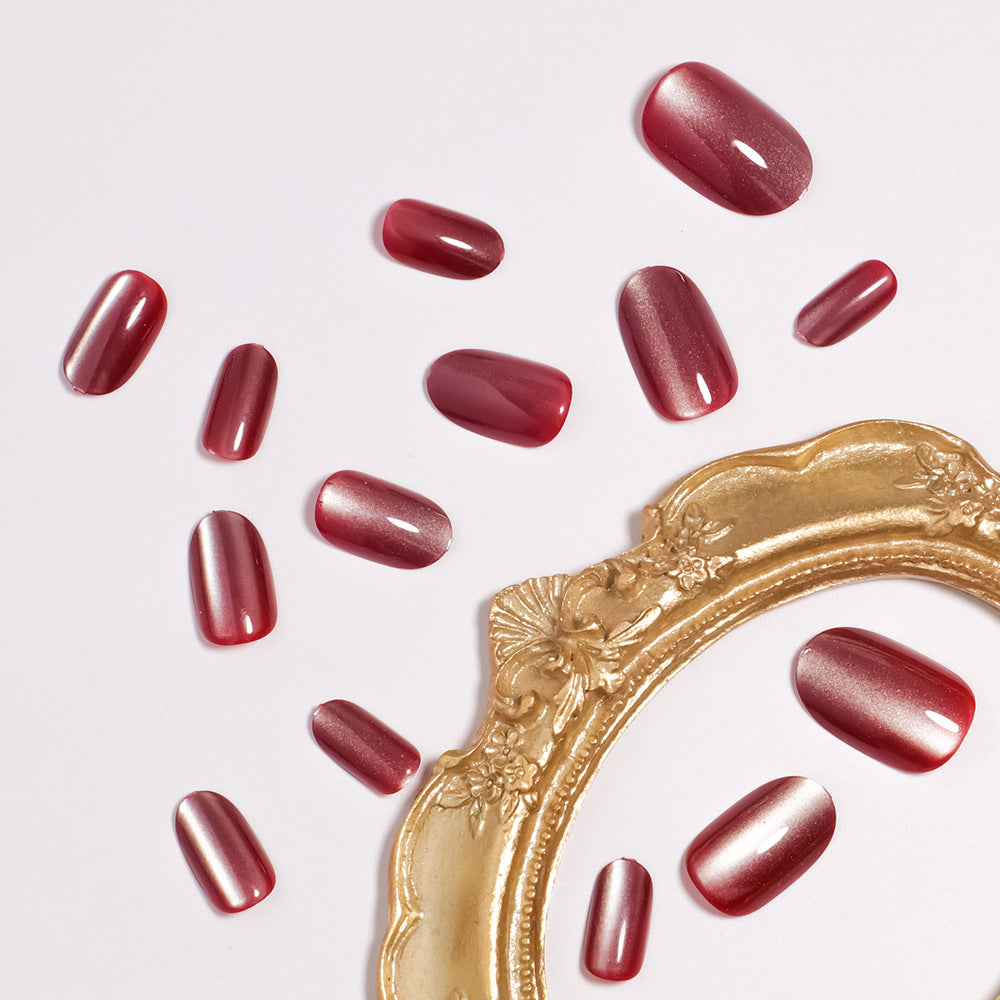 Glossy Almond-Shaped Press-On Nails Set Bowlift