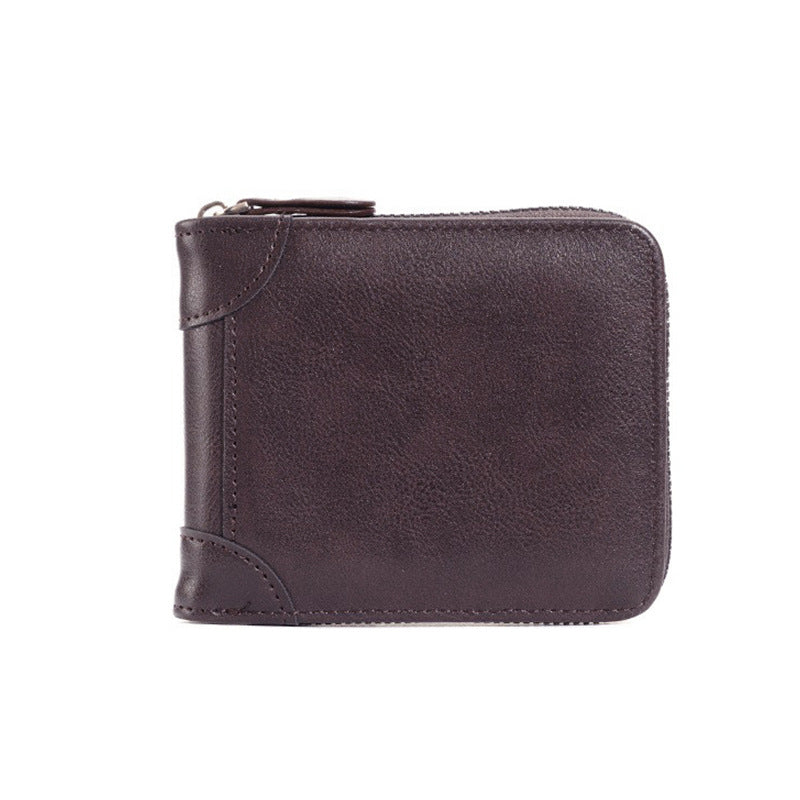Durable Leather Zipper Wallet