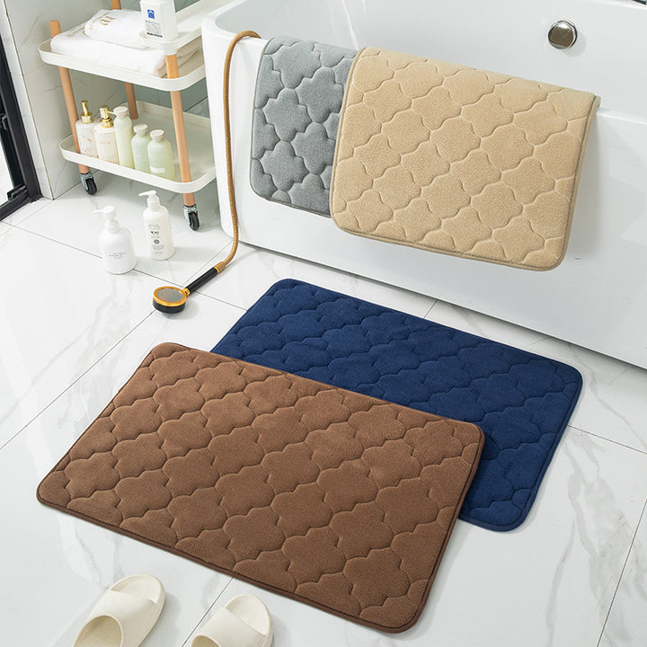 Soft Plush Memory Foam Bath Rug Bowlift