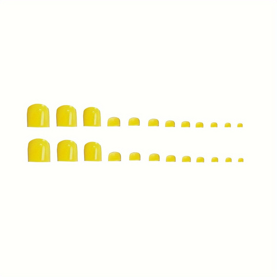 Artistic Yellow-Accent Nail Art Set Bowlift