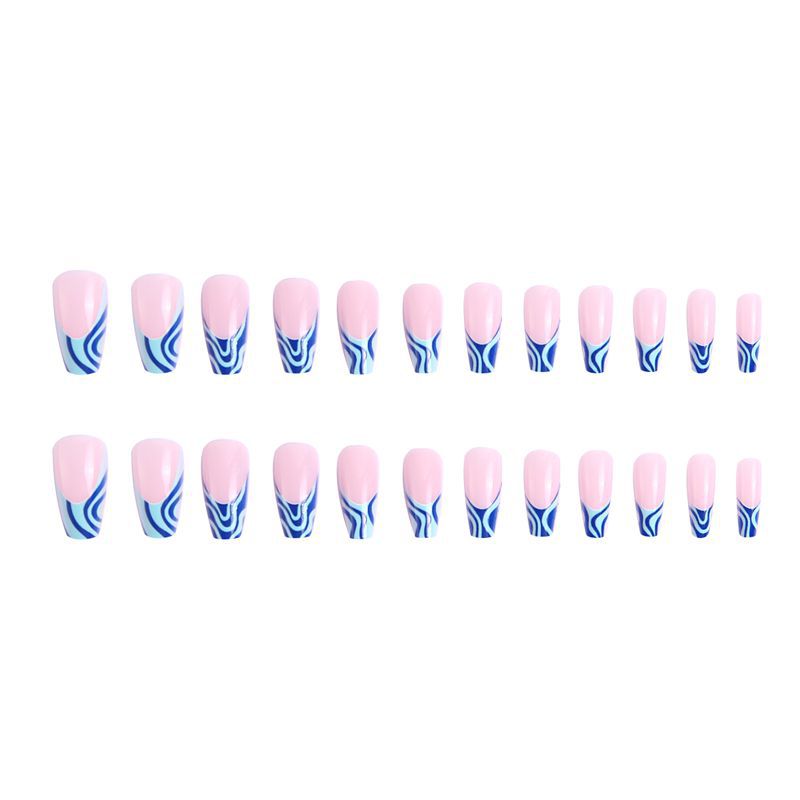 Art nails with wave pattern Bowlift