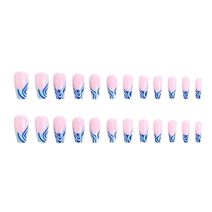 Art nails with wave pattern Bowlift