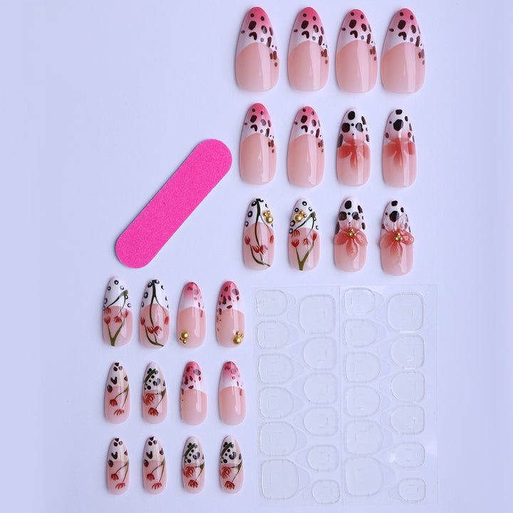 Artificial Nails in Exquisite Floral Design Bowlift
