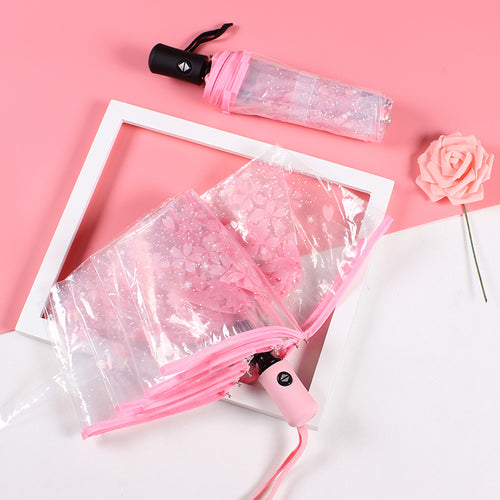 Women's elegant and portable umbrella with floral design Bowlift