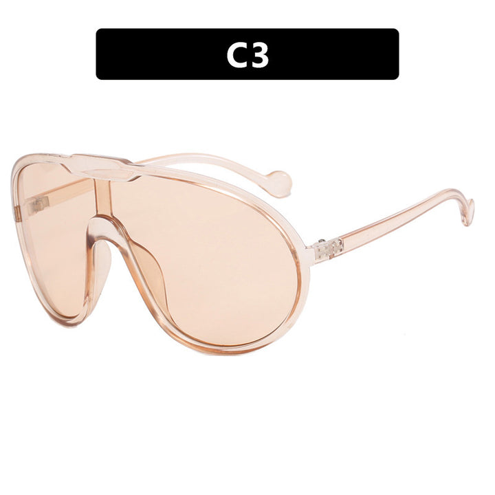 Women’s sporty sunglasses with wide frame and yellow lenses Bowlift