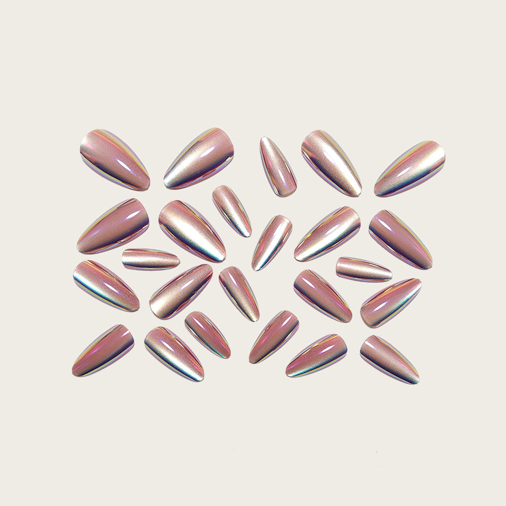 Artificial nails with holographic effect and elegant finish Bowlift