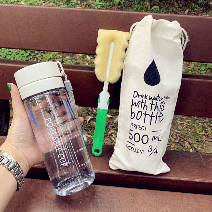 Women's portable water bottle with practical cleaning system Bowlift