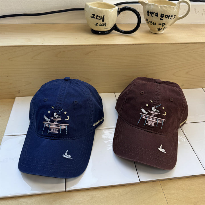 Women's Adjustable Embroidered Cap Bowlift