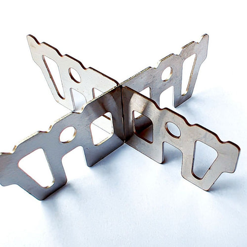 stainless steel flat key multi-tool organizer with braided cable loop Bowlift