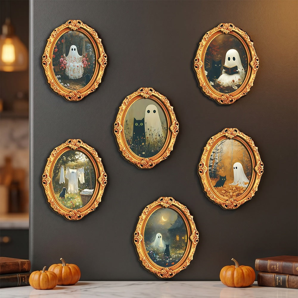 Wall art with creative ghost motif Bowlift