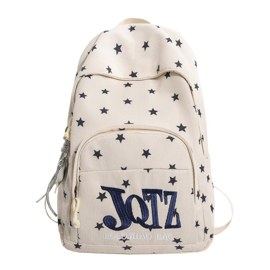 Lightweight Star-Patterned Backpack Bowlift