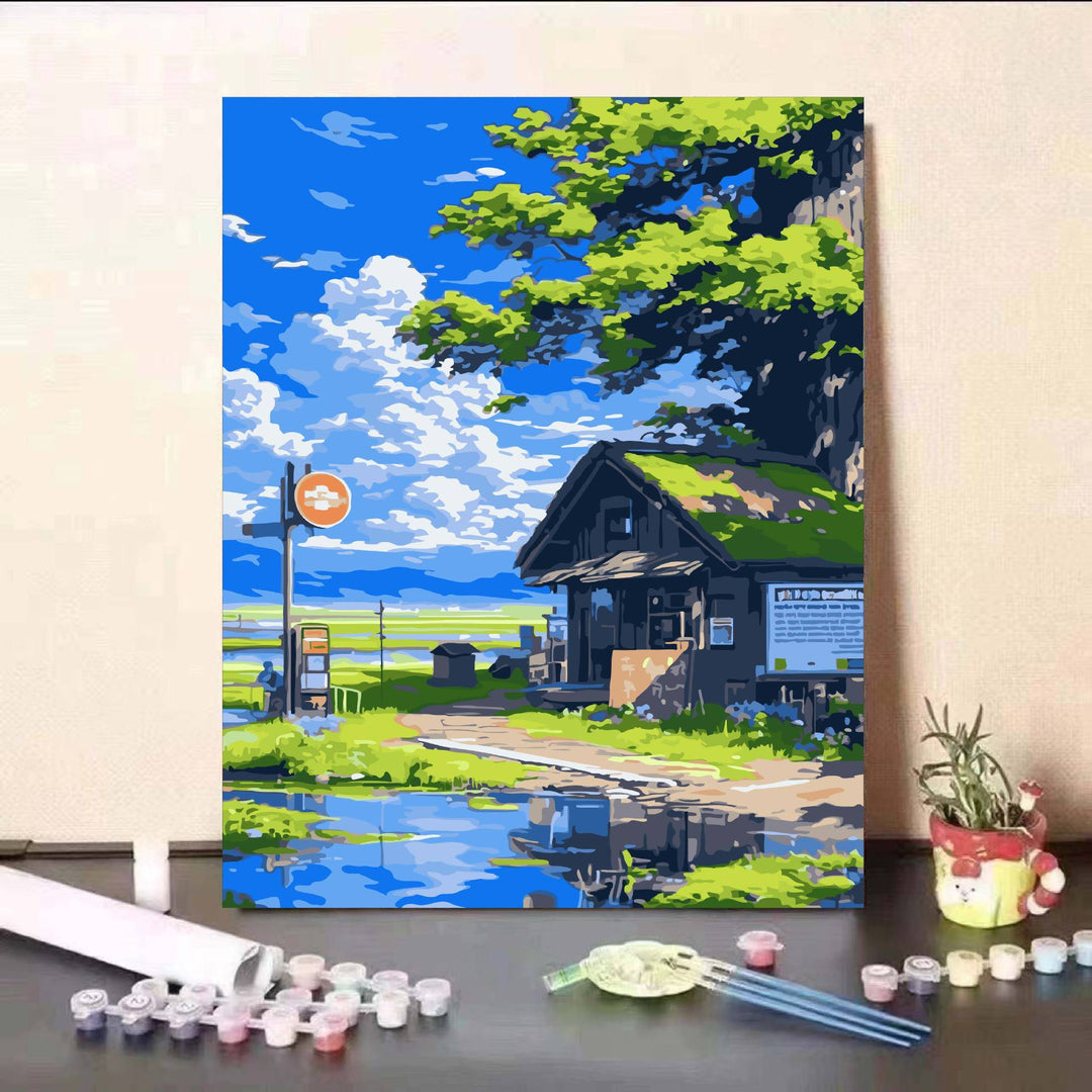 DIY Scenic Landscape Paint by Numbers Kit Bowlift