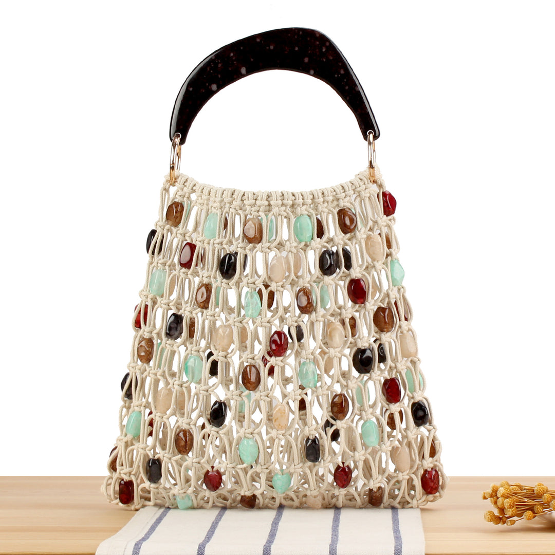 Handbag with Colorful Decorative Element Bowlift