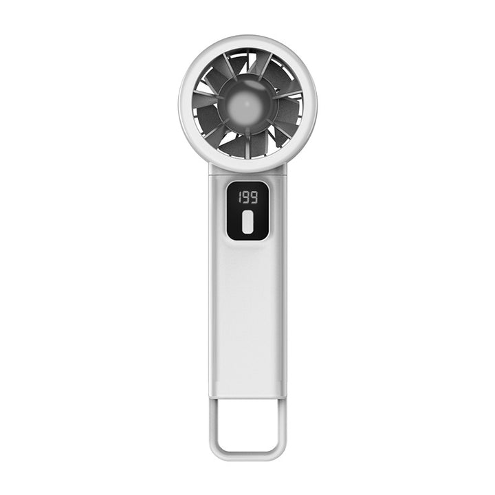 Women Portable Handheld Fan with Digital Display Bowlift