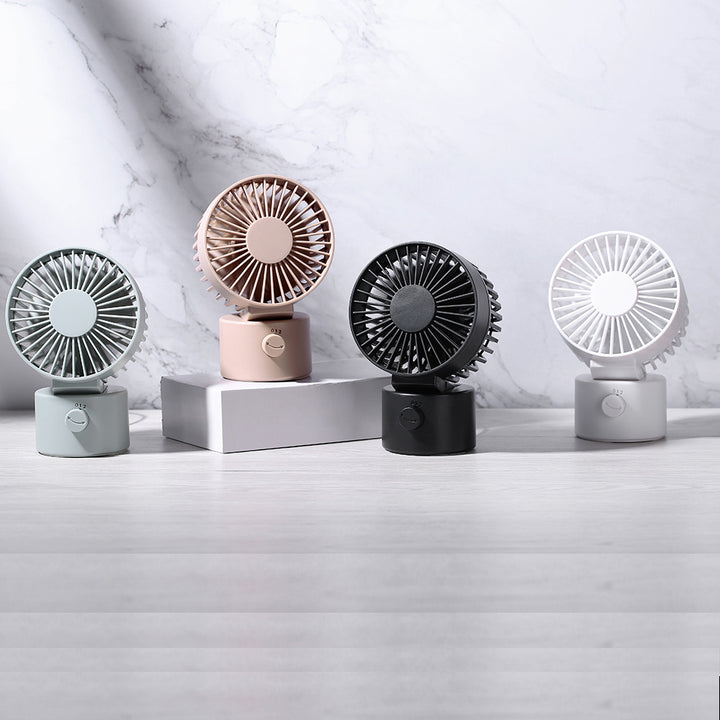Unisex compact table fan with tiltable head and rechargeable battery Bowlift