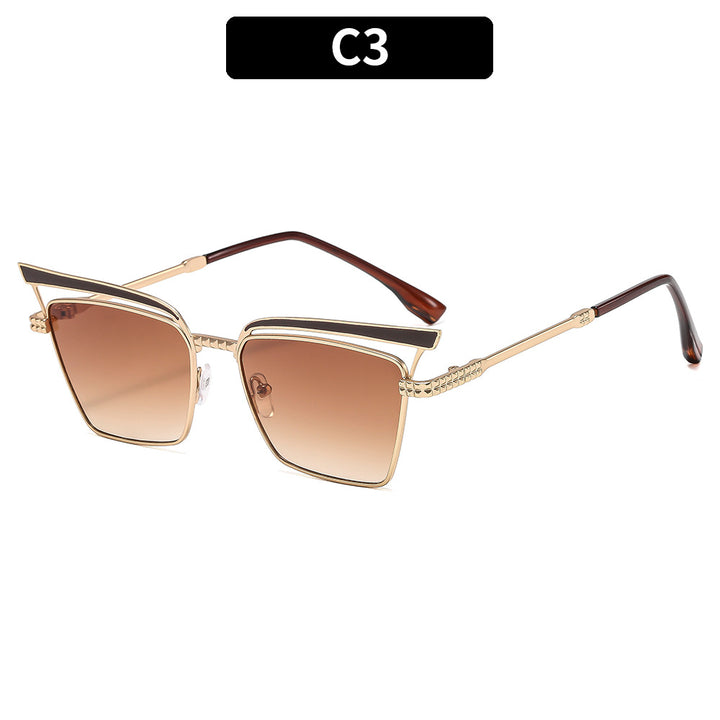 Luxe Geometric Shield Sunglasses