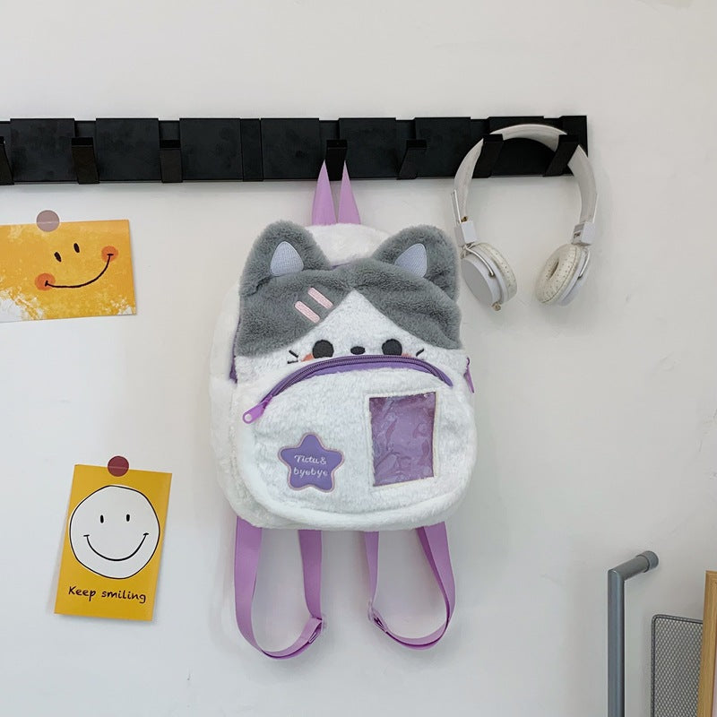 Plush Cat Ears Mini Backpack